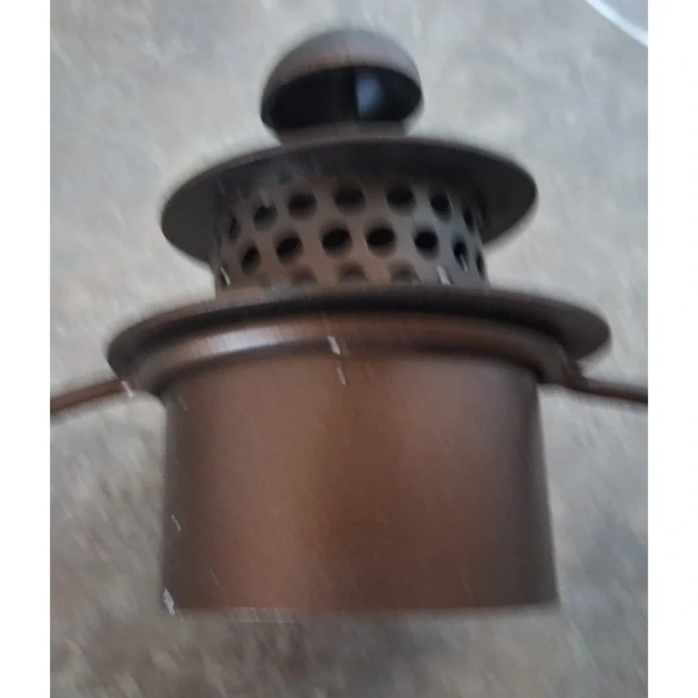 Glass Brass Steel Deck Light Lamp with Candle and Hanger attached to Outside Lmp